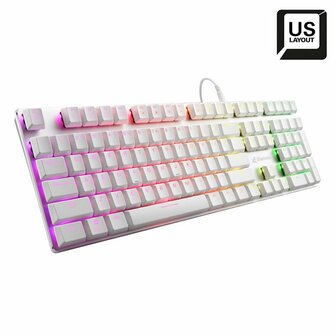 Sharkoon PureWriter RGB Wit | Bedraad Toetsenbord | QWERTY US