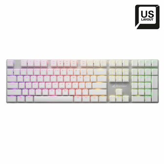 Sharkoon PureWriter RGB Wit | Bedraad Toetsenbord | QWERTY US