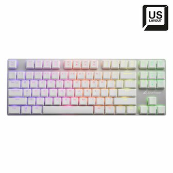 Sharkoon PureWriter TKL RGB Red toetsenbord USB QWERTY Amerikaans Engels Wit