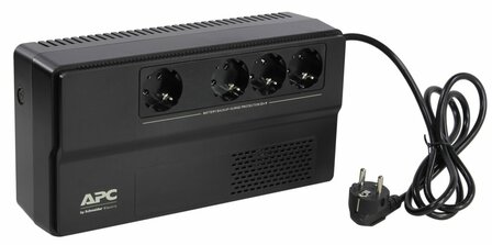 APC Easy UPS BV1000I-GR | 1000 VA / 600 W | 4x Schuko Stopcontacten | AVR Spanningstabilisatie | LED-Statusindicator | Compact Ontwerp