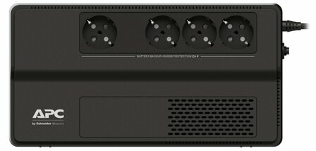 APC Easy UPS BV1000I-GR | 1000 VA / 600 W | 4x Schuko Stopcontacten | AVR Spanningstabilisatie | LED-Statusindicator | Compact Ontwerp