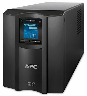 APC Smart-UPS SMC1000IC | 1000 VA / 600 W | Tower UPS | 8x IEC C13 Stopcontacten | Pure Sine Wave | AVR Spanningsregeling | LCD-scherm | SmartConnect