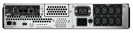 APC Smart-UPS SMT2200RMI2UNC | 2200 VA / 1980 W | 2U Rackmount | 8x IEC C13 &amp; 2x IEC C19 Stopcontacten | Zuivere Sinusgolf | AVR Spanningsregeling | LCD-scherm | Ingebouwde Netwerkkaart