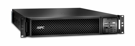 APC Smart-UPS SRT3000RMXLI | 3000 VA / 2700 W | 2U Rackmount | 8x IEC C13 &amp; 2x IEC C19 Stopcontacten | Dubbele Conversie Online | Zuivere Sinusgolf | AVR Spanningsregeling | LCD-scherm | Uitbreidbare Runtime