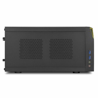 Sharkoon Shark Zone C10 | Mini-ITX Case | Zwart/Geel