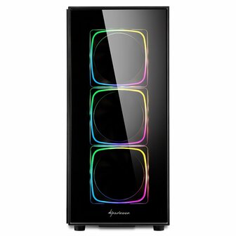 Sharkoon TG6 RGB | Midi Tower Case | Zwart