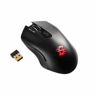 Sharkoon Skiller SGM3 | Draadloze Gaming Muis | RF-Draadloos | 6000 DPI | Zwart | RGB