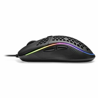 Sharkoon Light&sup2; S | Bekabelde Gaming Muis | Links- en Rechtshandig | USB-A | 6200 DPI | Zwart