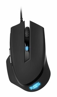 Sharkoon SHARK Force II | Bekabelde Gaming Muis | Rechtshandig | USB-A | 4200 DPI | Zwart
