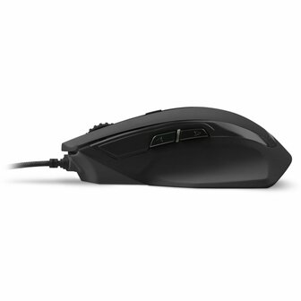 Sharkoon SHARK Force II | Bekabelde Gaming Muis | Rechtshandig | USB-A | 4200 DPI | Zwart