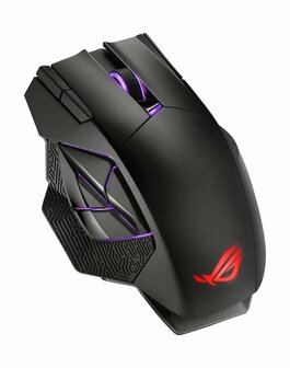 ASUS ROG Spatha X | Draadloze Gaming Muis | RF-Draadloos USB-A | 19.000 DPI | Zwart | RGB