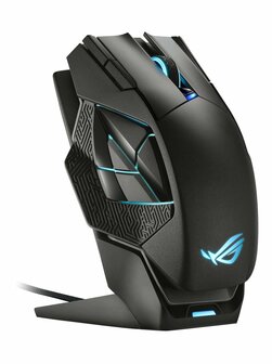 ASUS ROG Spatha X | Draadloze Gaming Muis | RF-Draadloos USB-A | 19.000 DPI | Zwart | RGB