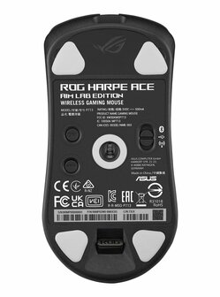 ASUS ROG Harpe Ace Aim Lab Edition | Ambidextrous Draadloze Muis | RF-Draadloos + Bluetooth + USB-A | 36.000 DPI | Zwart