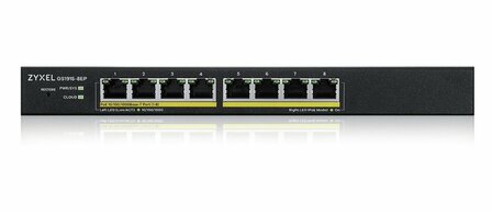 Zyxel GS1915-8EP Managed L2 Gigabit Ethernet (10/100/1000) Power over Ethernet (PoE) Zwart