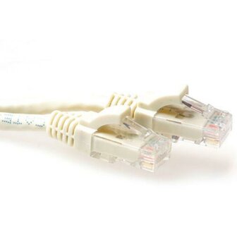 ACT UTP Cat 6A Netwerkkabel | 0,5 m | Ivoor