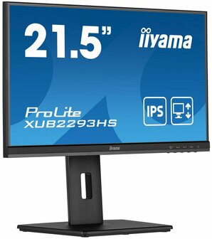 iiyama ProLite XUB2293HS-B5 computer monitor 54,6 cm (21.5&quot;) 1920 x 1080 Pixels Full HD LED Zwart