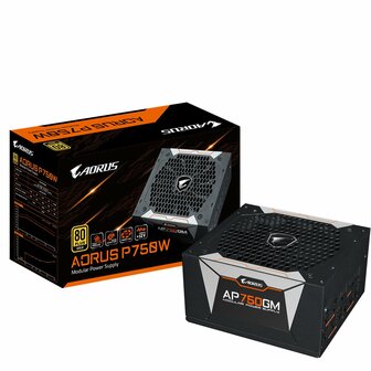 Gigabyte GP-AP750GM | 750 Watt Gold ATX PSU | Modulair | Power Supply | Voeding