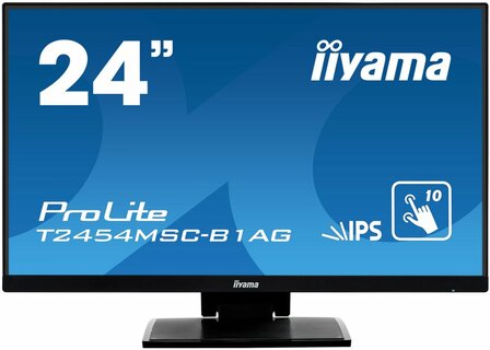 iiyama ProLite T2454MSC-B1AG computer monitor 60,5 cm (23.8&quot;) 1920 x 1080 Pixels Full HD LED Touchscreen Multi-gebruiker Zwart