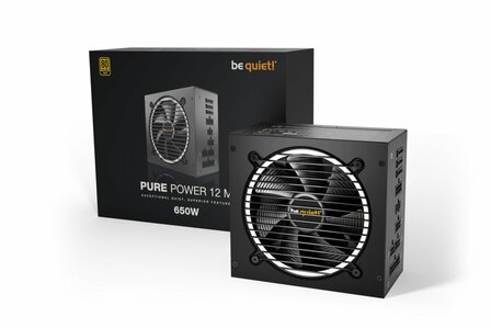 be quiet! Pure Power 12 M | 650 Watt Gold ATX 3.0 PSU | Modulair | Power Supply | Voeding