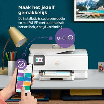 HP ENVY HP Inspire 7920e All-in-One printer, Kleur, Printer voor Thuis en thuiskantoor, Printen, kopi&euml;ren, scannen, Draadloos; HP+; Geschikt voor HP Instant Ink; Automatische documentinvoer