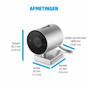 HP 950 UHD | 4K 30FPS USB Webcam met Microfoon