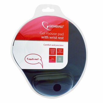 Gembird MP-GEL-BLACK | Ergonomische Muismat | Zwart