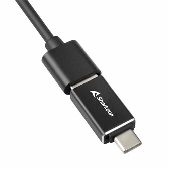 Sharkoon 4044951037582 | USB 3.2 Gen 1 (3.1 Gen 1) Type-C Hub | 5000 Mbit/s | Zwart