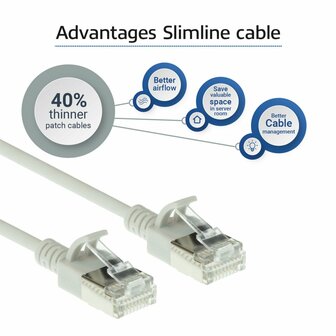 ACT U/FTP Cat 6A Netwerkkabel (DC7000) | 0,5 m | Grijs
