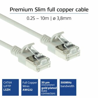 ACT netwerkkabel | Cat6a | U/FTP (STP) | 1 m | Grijs | DC7001
