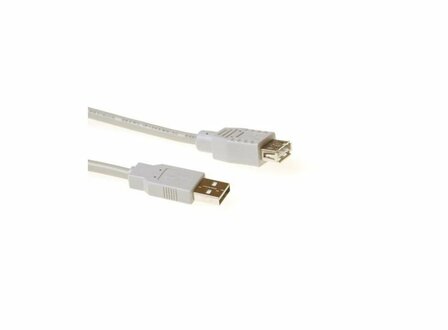 ACT | USB 2.0 Verlengkabel | USB-A Male naar USB-A Female | Ivoor