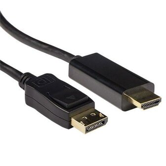 ACT AK3992 | DisplayPort naar HDMI Kabel | 5 m | Zwart