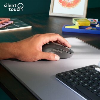 Logitech Signature M650 | Linkshandige Draadloze Muis | RF-Draadloos + Bluetooth | 2000 DPI | Grafiet