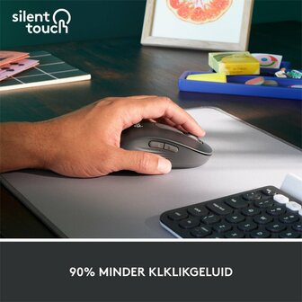 Logitech Signature M650 | Linkshandige Draadloze Muis | RF-Draadloos + Bluetooth | 2000 DPI | Grafiet