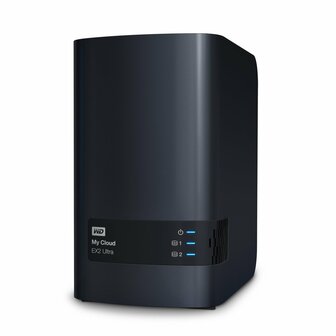 Western Digital My Cloud EX2 Ultra 3.5 Inch 2 bay My Cloud EX2 Ultra NAS, 8TB, Zwart