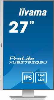 iiyama ProLite XUB2792QSU-W5 computer monitor 68,6 cm (27&quot;) 2560 x 1440 Pixels Wide Quad HD LED Wit