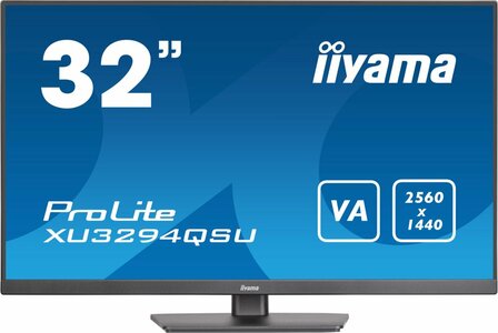 iiyama ProLite XU3294QSU-B1 computer monitor 80 cm (31.5&quot;) 2560 x 1440 Pixels Wide Quad HD LCD Zwart