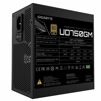 Gigabyte GP-UD750GM | 750 Watt Gold ATX PSU | Modulair | Power Supply | Voeding