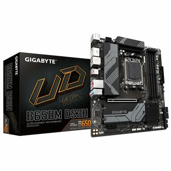 Gigabyte B650M DS3H moederbord AMD B650 Socket AM5 micro ATX