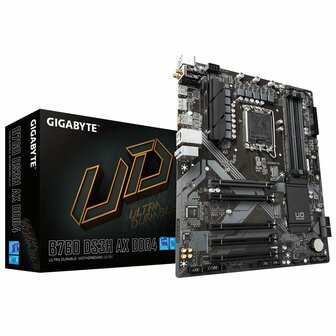 Gigabyte B760 DS3H AX WIFI | Socket LGA 1700 | Intel B760 | 4xDDR4 | ATX | Moederbord