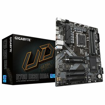 Gigabyte B760 DS3H | Socket LGA 1700 | Intel B760 | 4xDDR4 | ATX | Moederbord