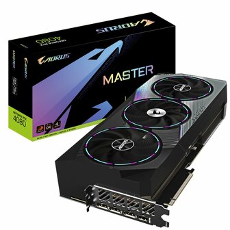 Gigabyte AORUS GeForce RTX 4080 MASTER | 16GB GDDR6X VRAM | Videokaart | GPU | Nvidia