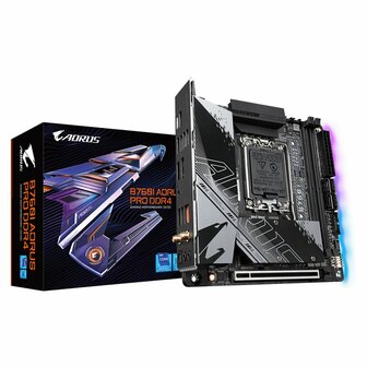 Gigabyte B760I AORUS PRO DDR4 | Socket LGA 1700 | Intel B760 | 4xDDR4 | Mini-ITX | Moederbord