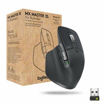 Logitech MX Master 3s for Business muis Rechtshandig RF-draadloos + Bluetooth Laser 8000 DPI