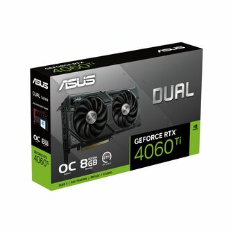 ASUS Dual GeForce RTX 4060 Ti OC Edition | 8GB GDDR6 VRAM | Videokaart | GPU | Nvidia