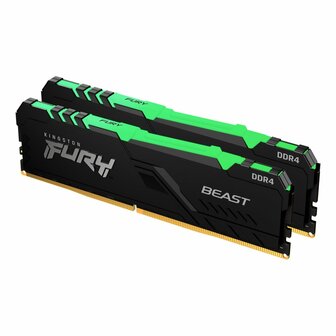 Kingston Technology FURY Beast RGB geheugenmodule 16 GB 2 x 8 GB DDR4 3600 MHz