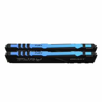 Kingston Fury Beast RGB | 16GB 2x8GB DDR4 | 3600MHz | DIMM | CL17 | Geheugenmodule | RAM
