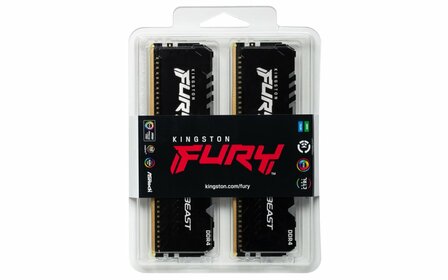 Kingston Technology FURY Beast RGB geheugenmodule 16 GB 2 x 8 GB DDR4 3600 MHz