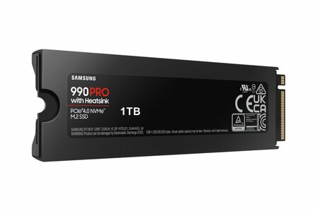 Samsung 990 PRO | 1TB NVMe SSD | M.2 | Gen4 | 7.450MB/s | Heatsink