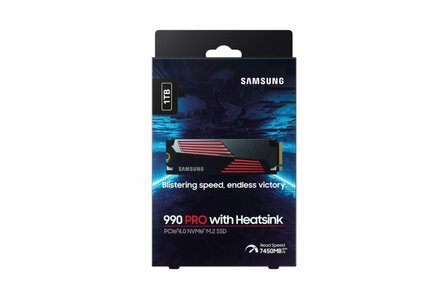 Samsung 990 PRO | 1TB NVMe SSD | M.2 | Gen4 | 7.450MB/s | Heatsink