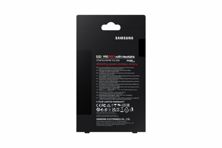 Samsung 990 PRO | 1TB NVMe SSD | M.2 | Gen4 | 7.450MB/s | Heatsink